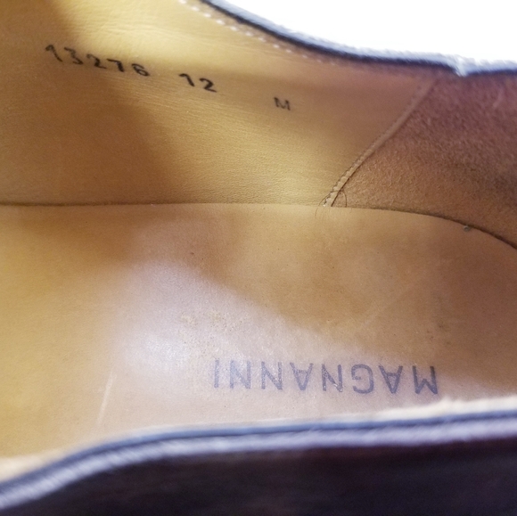 DESIGNER MAGNANNI MEN SHOES LOAFERS MONK STRAP BROWN LEATHER SIZE 12 M EUC - Picture 5 of 11